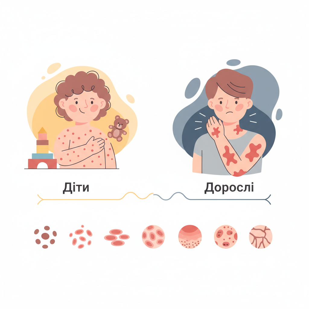 Висип у дітей та дорослих: що відрізняє